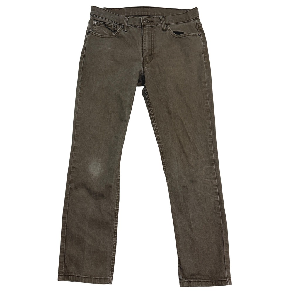 Levis 511 Slim Fit Jeans Mens 33x30 Dark Khaki Gray Stretch Denim